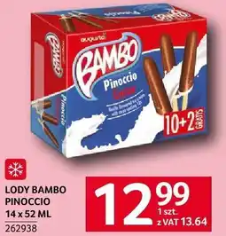 Selgros Lody bambo pinoccio 14 x 52 ml Selgros oferta