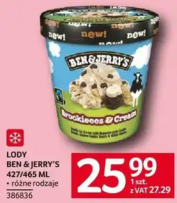 Selgros Lody ben & jerry's 427 ml/465 g oferta