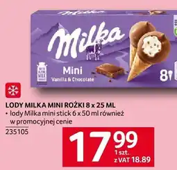 Selgros Lody milka mini rożki 8 x 25 ml oferta