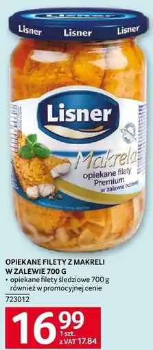Selgros Opiekane filety z makreli w zalewie 700 g Lisner oferta