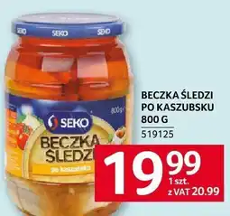 Selgros Beczka śledzi po kaszubsku 1 kg Seko oferta