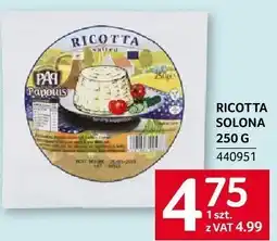 Selgros Ricotta solona 250g Piątnica oferta
