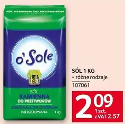 Selgros Sól 1kg O'Sole oferta