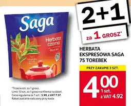 Selgros Herbata ekspresowa Saga 75 torebek oferta