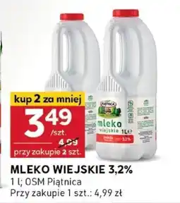Stokrotka Mleko wiejskie 3,2% 1 l OSM Piątnica oferta