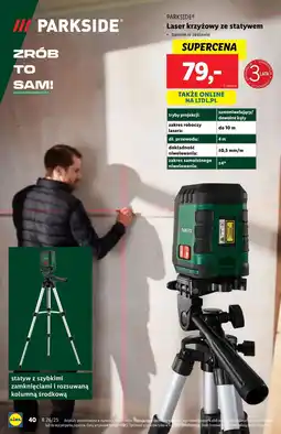Lidl Laser krzyżowy Parkside oferta