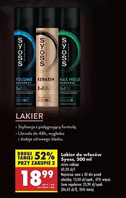 Biedronka Lakier do włosów Syoss oferta
