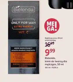 Rossmann Krem do twarzy nawilżajacy Bielenda Only For Men Extra Energy oferta