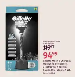 Rossmann Maszynka do golenia + 6 wkłady Gillette Mach 3 Charcoal oferta