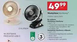Biedronka Wentylator biurkowy oferta
