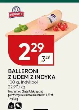 Chata Polska Balleroni z udem z indyka Indykpol oferta