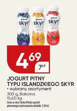 Chata Polska Jogurt pitny typu islandzkiego Skyr Bakoma oferta