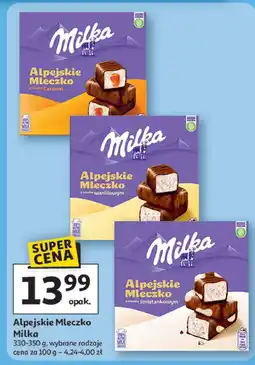Auchan Czekolada Alpejskie Mleczko Milka oferta