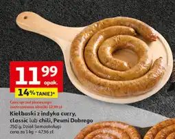 Auchan Kiełbasa z indyka curry Pewni Dobrego oferta