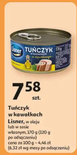 Auchan Tuńczyk w kawałkach Lisner oferta