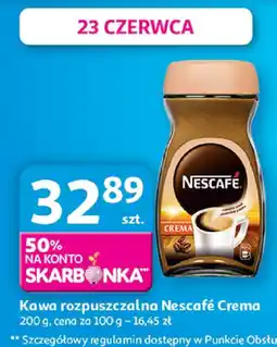 Auchan Kawa rozpuszczalna Nescafe Crema oferta