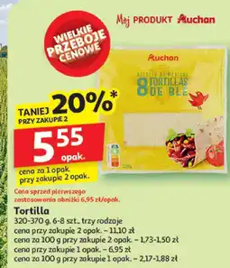 Auchan Tortilla pszenna 320-370g 6-8 szt. Auchan oferta