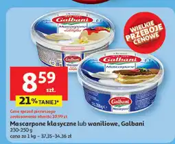 Auchan Ser mascarpone klasyczne lub waniliowe Galbani oferta