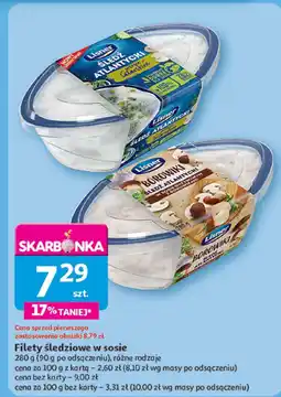 Auchan Filety śledziowe w sosie różne rodzaje Lisner oferta