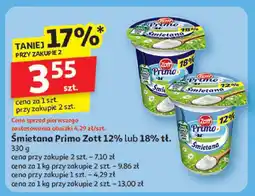 Auchan Śmietana Primo 12% lub 18% oferta