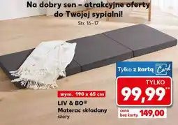 Kaufland LIV & BO Materac składany szary oferta