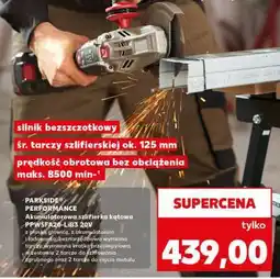 Kaufland PARKSIDE PERFORMANCE Akumulatorowa szlifierka kątowa PPWSFA20-LiB3 20V oferta