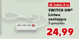 Kaufland SWITCH ON Listwa zasilająca 3 gniazdka oferta