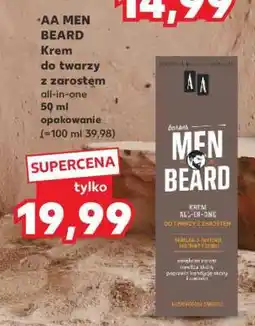 Kaufland AA MEN BEARD Krem do twarzy z zarostem all-in-one 50 ml opakowanie oferta