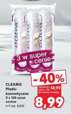 Kaufland CLEANIC Płatki kosmetyczne 3 x 120 sztuk zestaw oferta