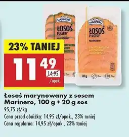 Biedronka Łosoś marynowany z sosem Marinero, 100 g + 20 g sos oferta