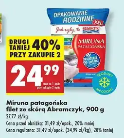 Biedronka Miruna patagońska filet ze skórą Abramczyk, 900 g oferta