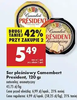 Biedronka Ser pleśniowy Camembert President, 120 g oferta