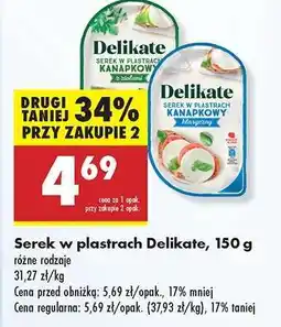 Biedronka Serek w plastrach Delikate, 150 g oferta