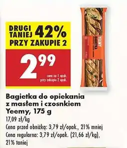Biedronka Bagietka do opiekania z masłem i czosnkiem Yeemy, 175 g oferta