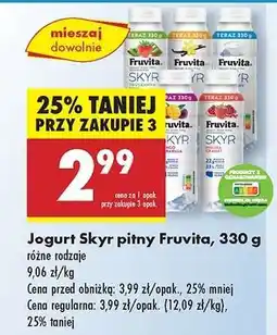Biedronka Jogurt Skyr pitny Fruvita, 330 g oferta