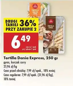 Biedronka Tortilla Dania Express, 250 g oferta
