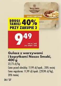 Biedronka Gulasz z warzywami i kopytkami Nasze Smaki, 400 g oferta