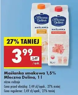 Biedronka Maślanka smakowa 1,5% Mleczna Dolina, 1 l oferta