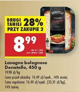 Biedronka Lasagne bolognese Donatello, 450 g oferta