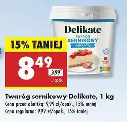 Biedronka Twaróg sernikowy Delikate, 1 kg oferta