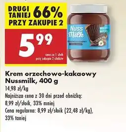 Biedronka Krem orzechowo-kakaowy Nussmilk, 400 g oferta