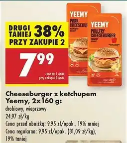 Biedronka Cheeseburger z ketchupem Yeemy, 2x160 g oferta
