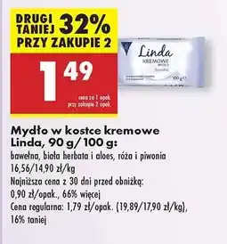 Biedronka Mydło w kostce kremowe Linda, 90 g/100 g oferta