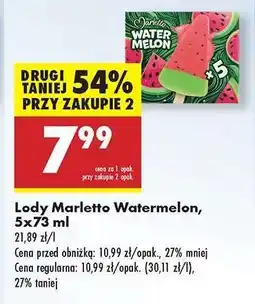 Biedronka Lody Marletto Watermelon, 5x73 ml oferta