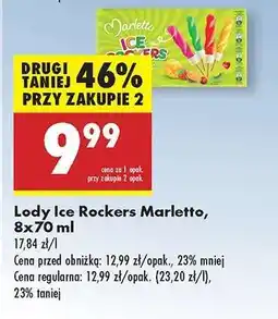 Biedronka Lody Ice Rockers Marletto 8x70 ml oferta