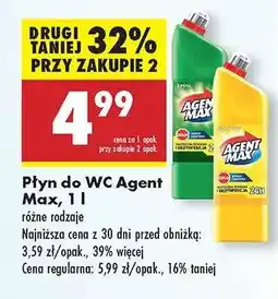 Biedronka Płyn do WC Agent Max, 1 l oferta