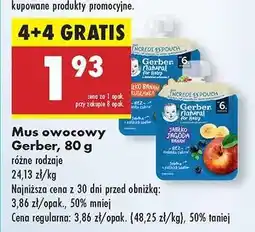 Biedronka Mus owocowy Gerber, 80 g oferta