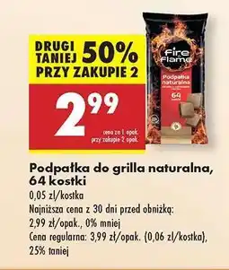 Biedronka podpałka do grilla naturalna 64 kostki oferta