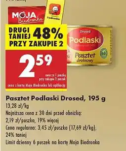Biedronka Pasztet Podlaski Drosed , 195 g oferta