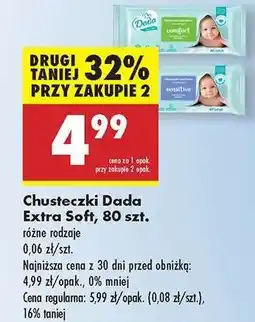 Biedronka Chusteczki Dada Extra Soft 80 szt oferta